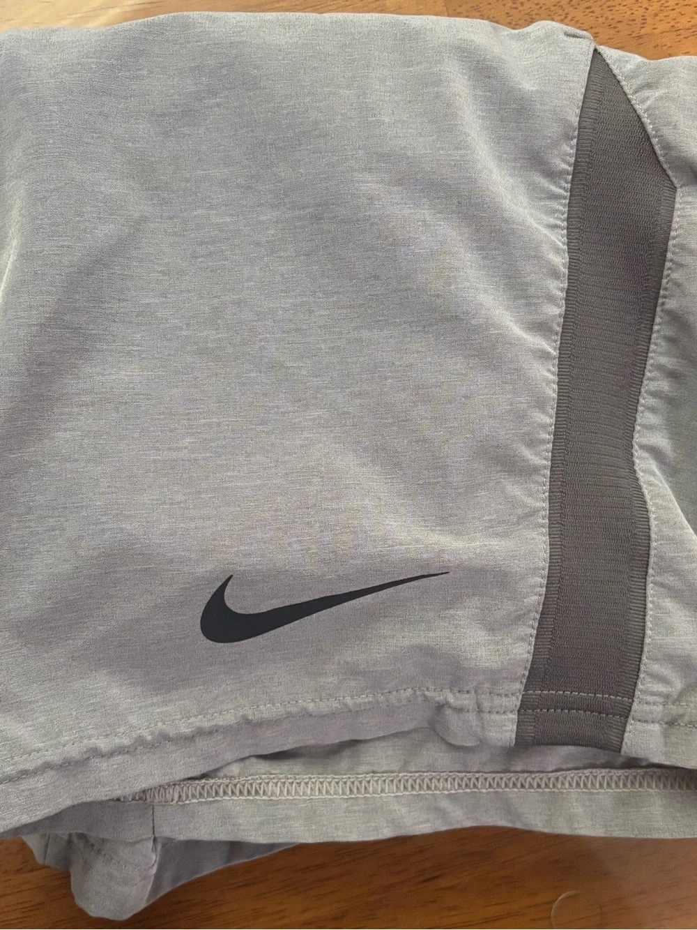 Nike Men’s Light Gray Athletic Shorts with Swoosh
